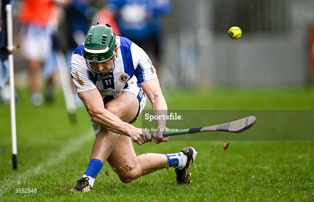 29 August 2026; James Madden of Ballyboden St Enda's takes a sideline cut during the PTSB Dublin Senior Club Hurling Championships Round 4 match between Ballyboden St Enda's and St Jude's at Parnell Park in Dublin. Photo by Ben McShane/Sportsfile