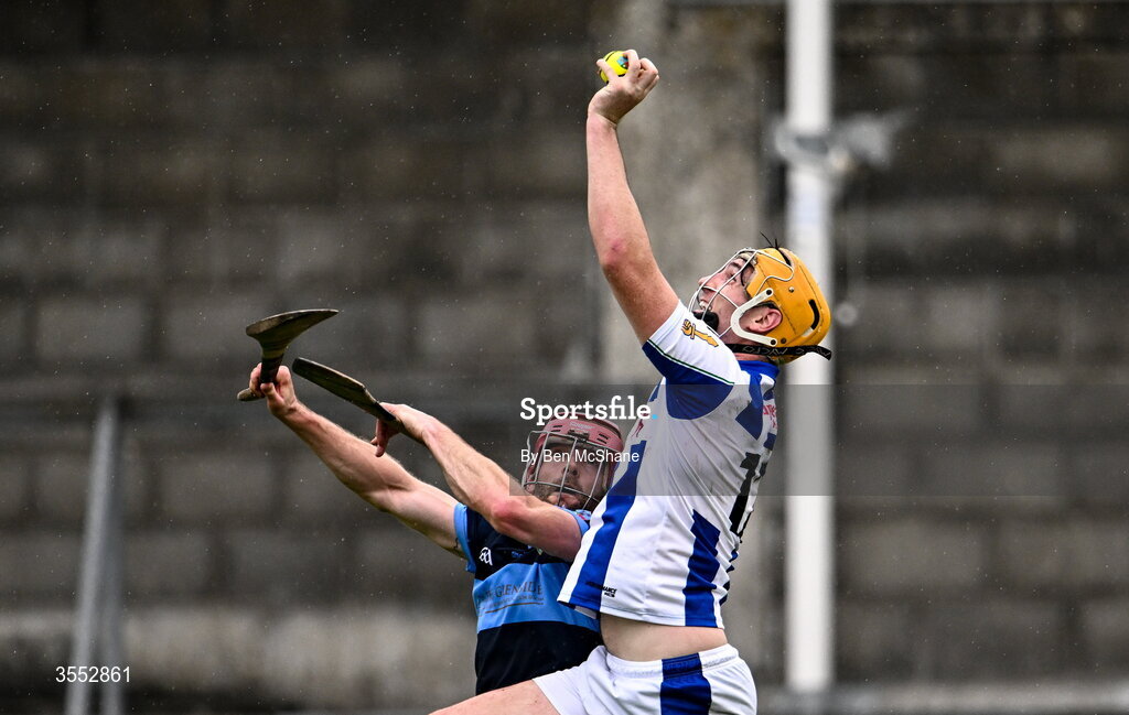 29 August 2026; Darragh Kenny of Ballyboden St Enda's in action against Joe McManus of St Jude's during the PTSB Dublin Senior Club Hurling Championships Round 4 match between Ballyboden St Enda's and St Jude's at Parnell Park in Dublin. Photo by Ben McShane/Sportsfile