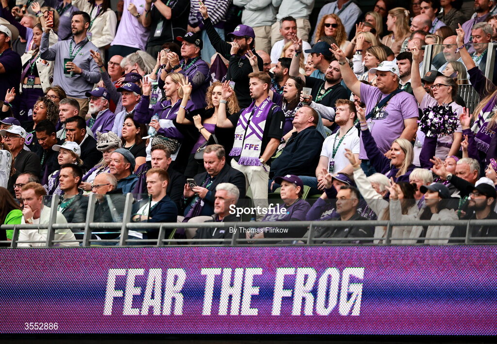 29 August 2026; Supporters look on during the 2026 Aer Lingus College Football Classic match between TCU and North Carolina at the Aviva Stadium in Dublin. Photo by Thomas Flinkow/Sportsfile