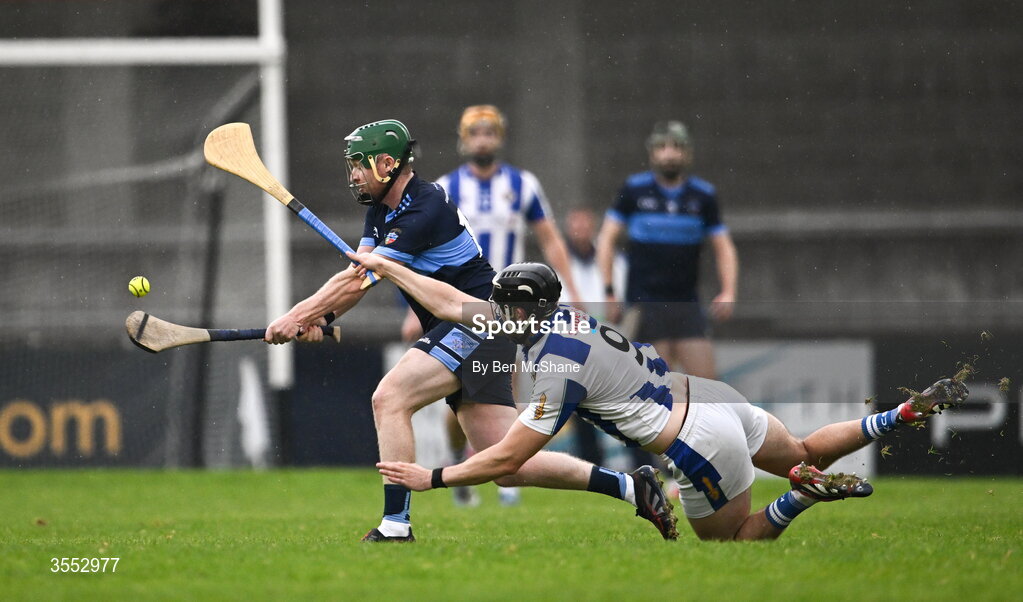 29 August 2026; Danny Sutcliffe of St Jude's in action against Jack Lambert of Ballyboden St Enda's during the PTSB Dublin Senior Club Hurling Championships Round 4 match between Ballyboden St Enda's and St Jude's at Parnell Park in Dublin. Photo by Ben McShane/Sportsfile
