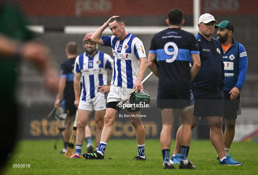 29 August 2026; Aidan Mellett of Ballyboden St Enda's reacts after his side's defeat in the PTSB Dublin Senior Club Hurling Championships Round 4 match between Ballyboden St Enda's and St Jude's at Parnell Park in Dublin. Photo by Ben McShane/Sportsfile