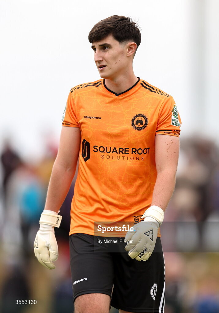 29 August 2026; CK United goalkeeper Gavin O'Brien during the FAI National League Group 3 match between CK United and Newbridge Town at SETU Sports Complex in Carlow. Photo by Michael P Ryan/Sportsfile