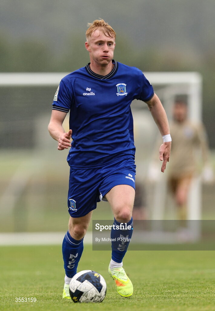 29 August 2026; Finn Cowper Gray of Newbridge Town during the FAI National League Group 3 match between CK United and Newbridge Town at SETU Sports Complex in Carlow. Photo by Michael P Ryan/Sportsfile