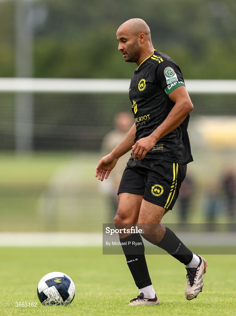 29 August 2026; Ethan Boyle of CK United during the FAI National League Group 3 match between CK United and Newbridge Town at SETU Sports Complex in Carlow. Photo by Michael P Ryan/Sportsfile