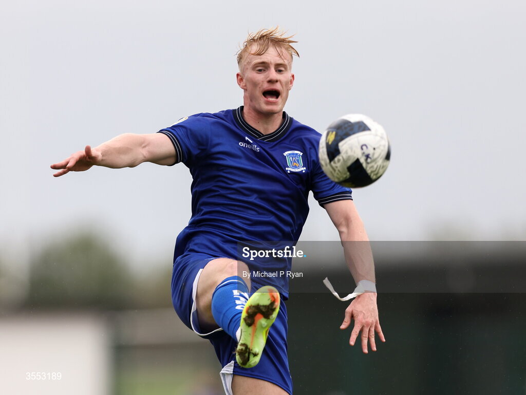 29 August 2026; Finn Cowper Gray of Newbridge Town during the FAI National League Group 3 match between CK United and Newbridge Town at SETU Sports Complex in Carlow. Photo by Michael P Ryan/Sportsfile