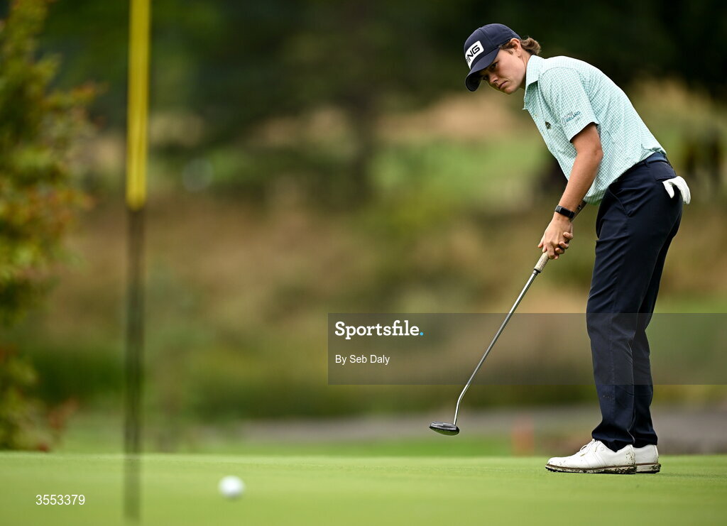 30 August 2026; Annabel Wilson of Northern Ireland putts on the ninth green during day four of the 2026 KPMG Women’s Irish Open Golf Championship at The K Club in Straffan, Kildare. Photo by Seb Daly/Sportsfile