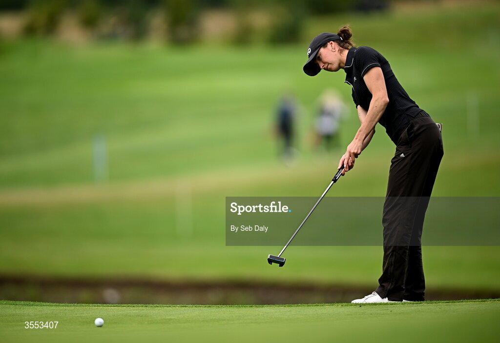 30 August 2026; Esme Hamilton of England putts onto the ninth green during day four of the 2026 KPMG Women’s Irish Open Golf Championship at The K Club in Straffan, Kildare. Photo by Seb Daly/Sportsfile