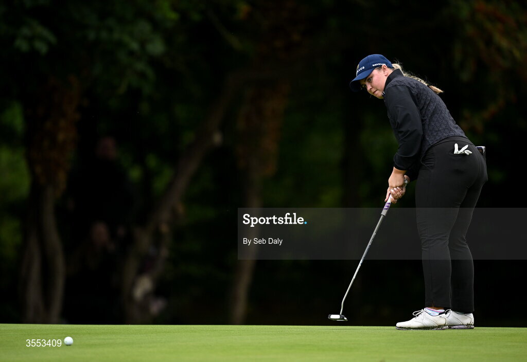 30 August 2026; Canice Screene of Ireland putts on the ninth green during day four of the 2026 KPMG Women’s Irish Open Golf Championship at The K Club in Straffan, Kildare. Photo by Seb Daly/Sportsfile