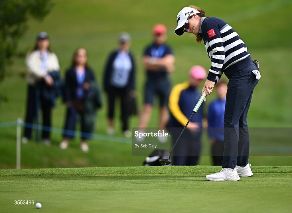 30 August 2026; Leona Maguire of Ireland putts on the first green during day four of the 2026 KPMG Women’s Irish Open Golf Championship at The K Club in Straffan, Kildare. Photo by Seb Daly/Sportsfile