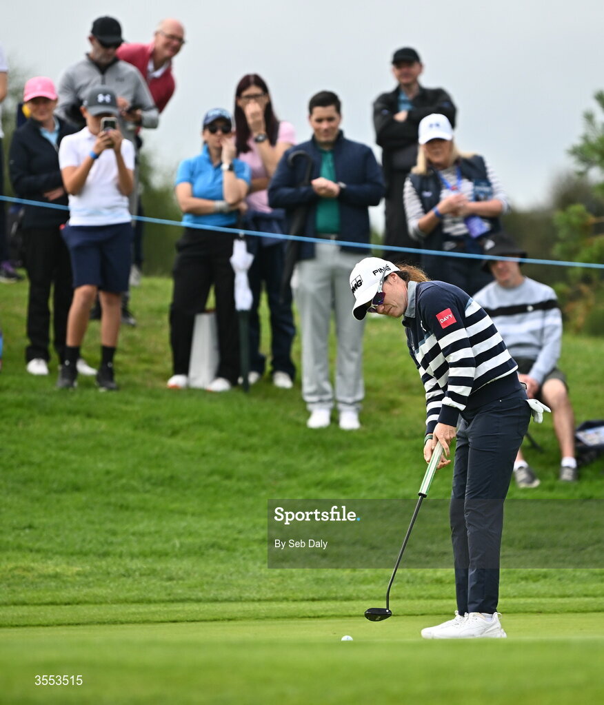 30 August 2026; Leona Maguire of Ireland putts on the second green during day four of the 2026 KPMG Women’s Irish Open Golf Championship at The K Club in Straffan, Kildare. Photo by Seb Daly/Sportsfile