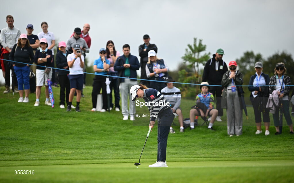 30 August 2026; Leona Maguire of Ireland putts on the second green during day four of the 2026 KPMG Women’s Irish Open Golf Championship at The K Club in Straffan, Kildare. Photo by Seb Daly/Sportsfile