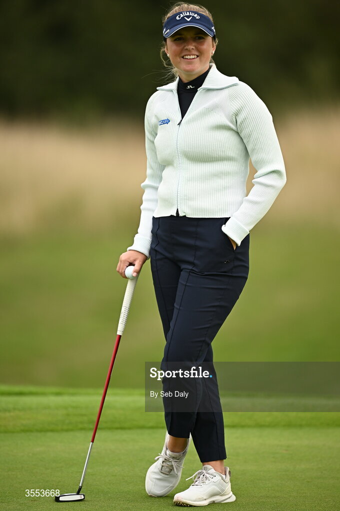 30 August 2026; Kajsa Arwefjall of Sweden on the second green during day four of the 2026 KPMG Women’s Irish Open Golf Championship at The K Club in Straffan, Kildare. Photo by Seb Daly/Sportsfile