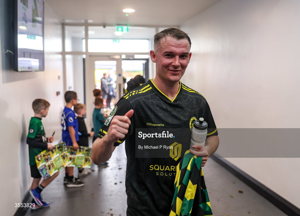 29 August 2026; Shane Barnes of CK United after the FAI National League Group 3 match between CK United and Newbridge Town at SETU Sports Complex in Carlow. Photo by Michael P Ryan/Sportsfile