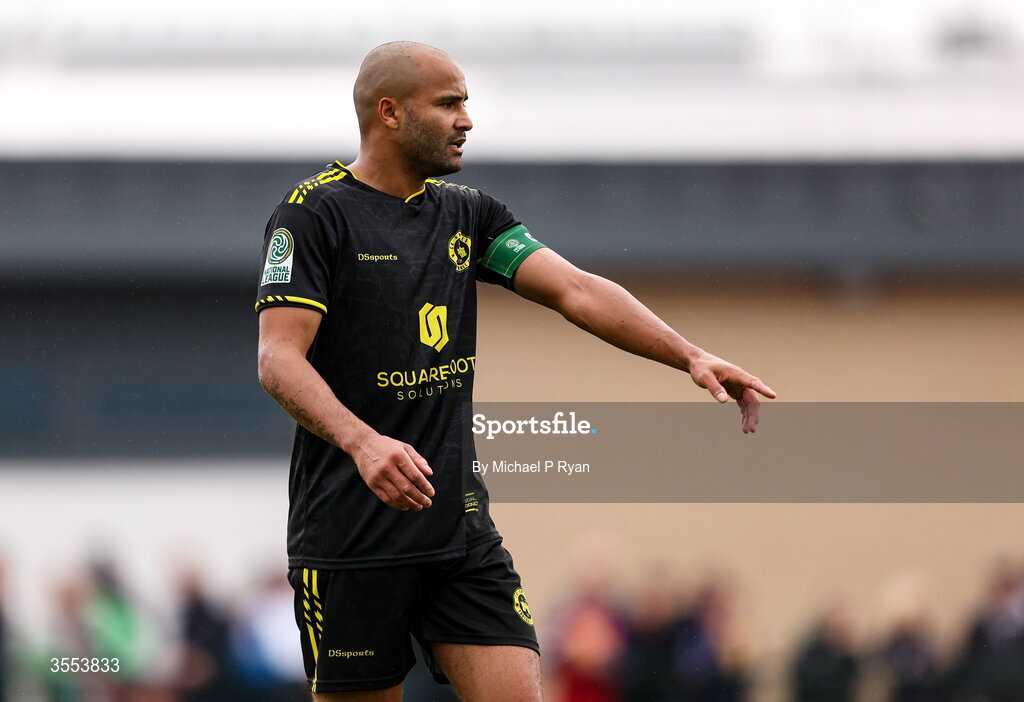 29 August 2026; Ethan Boyle of CK United during the FAI National League Group 3 match between CK United and Newbridge Town at SETU Sports Complex in Carlow. Photo by Michael P Ryan/Sportsfile