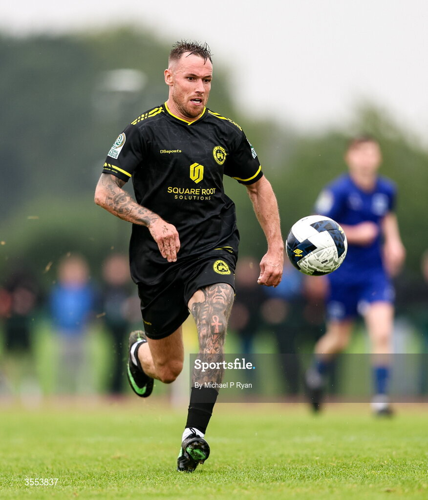 29 August 2026; Emmet Nugent of CK United during the FAI National League Group 3 match between CK United and Newbridge Town at SETU Sports Complex in Carlow. Photo by Michael P Ryan/Sportsfile