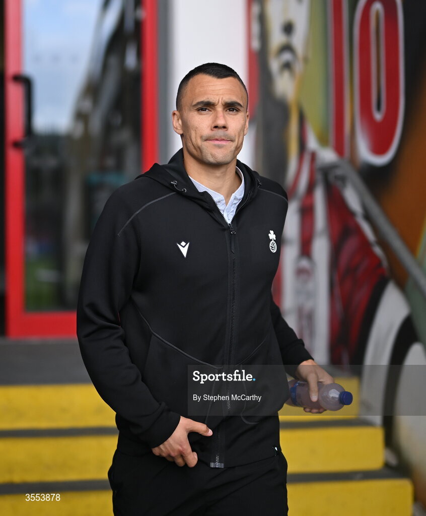 30 August 2026; Graham Burke of Shamrock Rovers before the SSE Airtricity Men’s Premier Division match between Derry City and Shamrock Rovers at The Ryan McBride Brandywell Stadium in Derry. Photo by Stephen McCarthy/Sportsfile