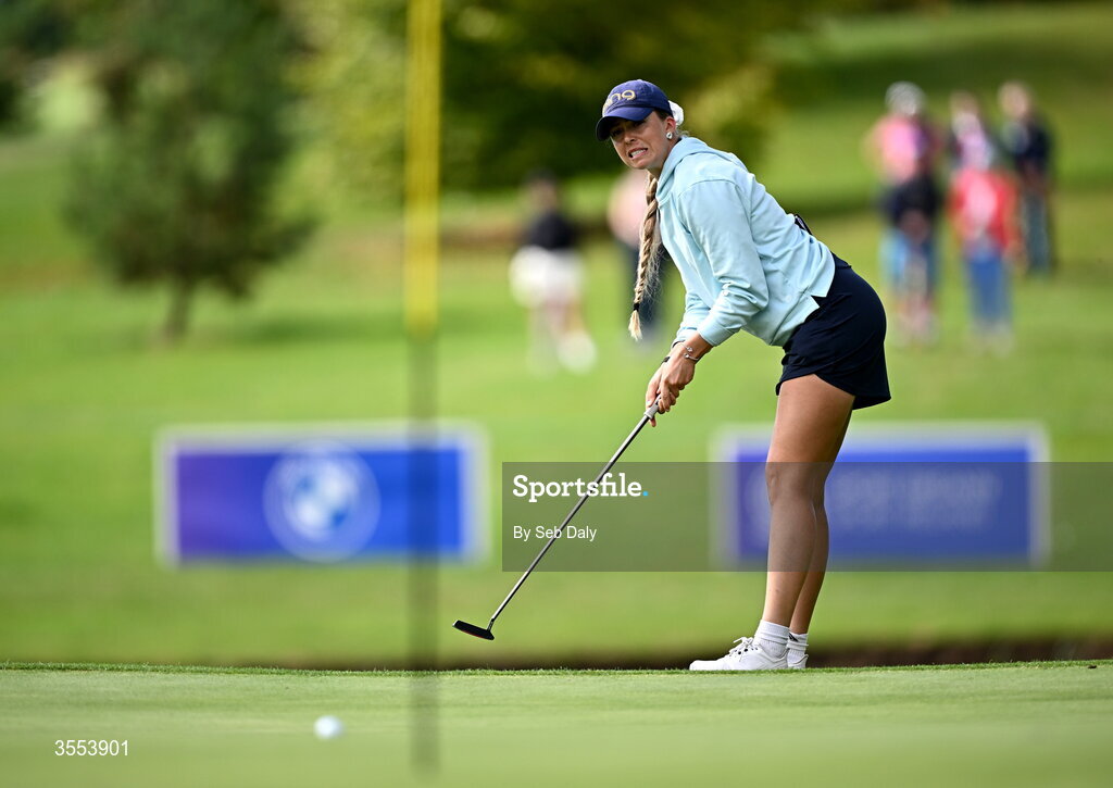 30 August 2026; Corinne Viden of Sweden putts on the ninth green during day four of the 2026 KPMG Women’s Irish Open Golf Championship at The K Club in Straffan, Kildare. Photo by Seb Daly/Sportsfile