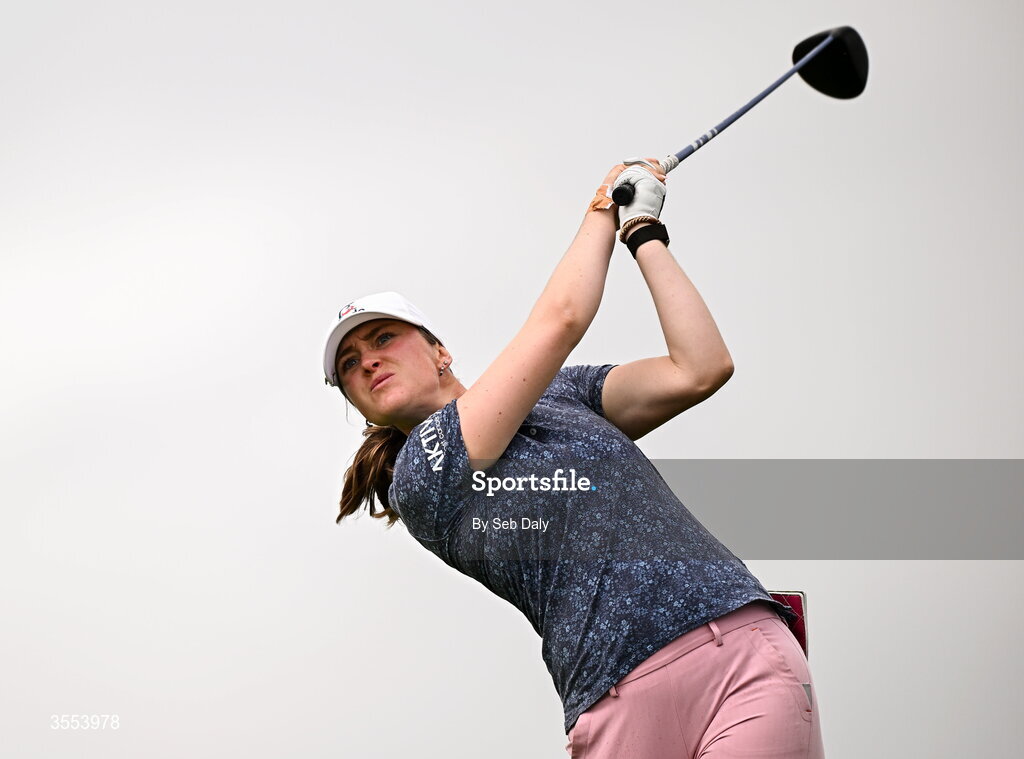 30 August 2026; Dorthea Forbrigd of Norway watches her tee shot on the 16th hole during day four of the 2026 KPMG Women’s Irish Open Golf Championship at The K Club in Straffan, Kildare. Photo by Seb Daly/Sportsfile