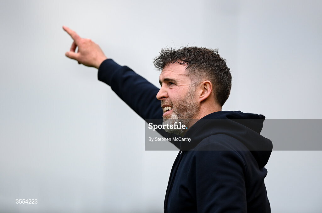 30 August 2026; Shamrock Rovers manager Stephen Bradley reacts during the SSE Airtricity Men’s Premier Division match between Derry City and Shamrock Rovers at The Ryan McBride Brandywell Stadium in Derry. Photo by Stephen McCarthy/Sportsfile