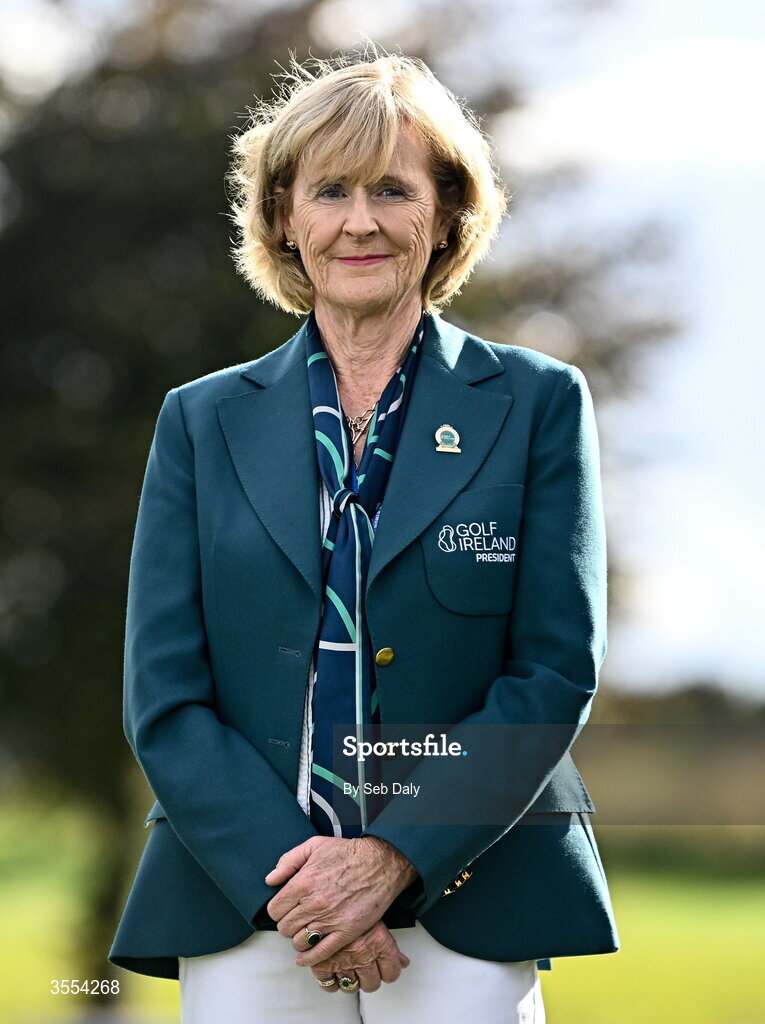 30 August 2026; Golf Ireland president Fiona Delargy during day four of the 2026 KPMG Women’s Irish Open Golf Championship at The K Club in Straffan, Kildare. Photo by Seb Daly/Sportsfile