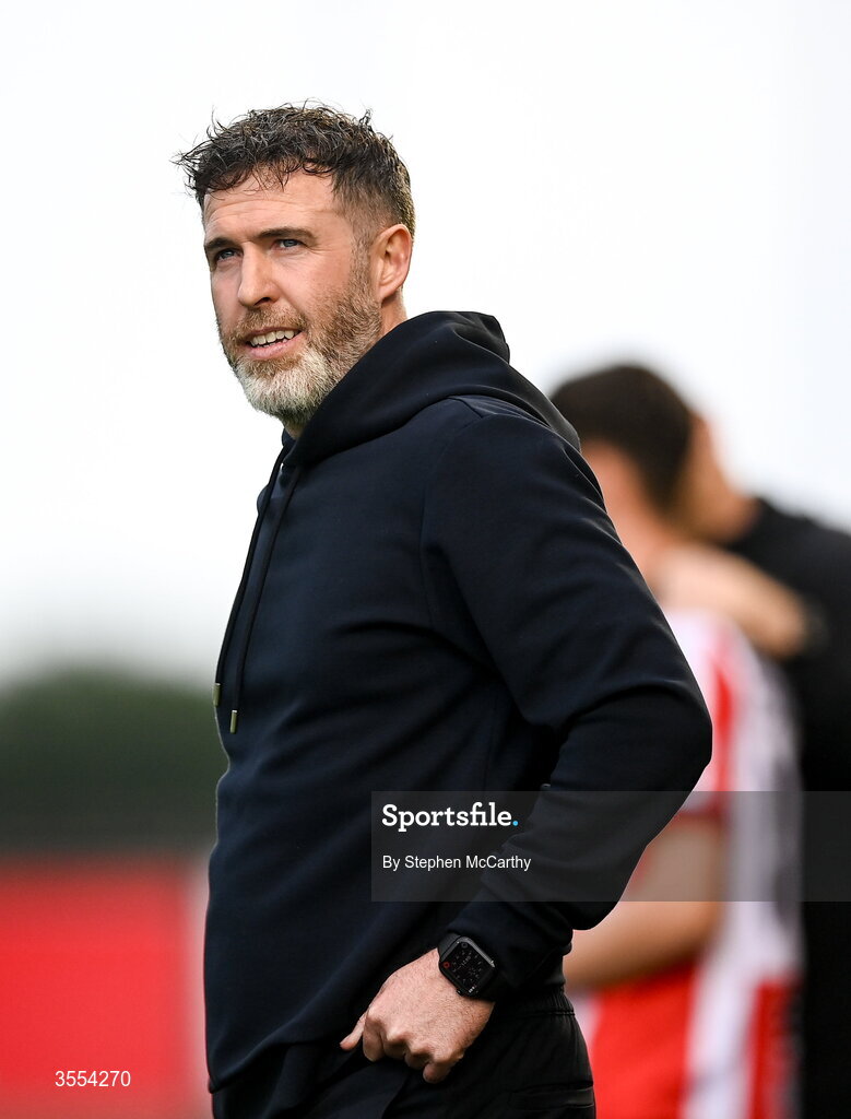 30 August 2026; Shamrock Rovers manager Stephen Bradley during the SSE Airtricity Men’s Premier Division match between Derry City and Shamrock Rovers at The Ryan McBride Brandywell Stadium in Derry. Photo by Stephen McCarthy/Sportsfile