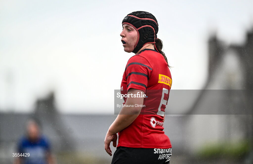 29 August 2026; Sally Kelly of Munster during the Vodafone Womens Interprovincial Championship final match between Munster and Leinster at Dexcom Stadium in Galway. Photo by Shauna Clinton/Sportsfile