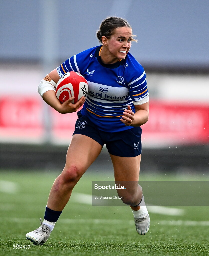 29 August 2026; Robyn O'Connor of Leinster during the Vodafone Womens Interprovincial Championship final match between Munster and Leinster at Dexcom Stadium in Galway. Photo by Shauna Clinton/Sportsfile