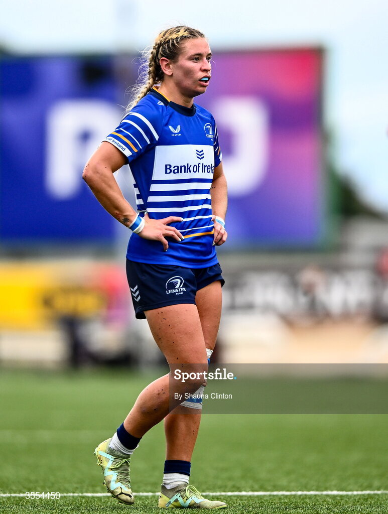 29 August 2026; Kathy Baker of Leinster during the Vodafone Womens Interprovincial Championship final match between Munster and Leinster at Dexcom Stadium in Galway. Photo by Shauna Clinton/Sportsfile