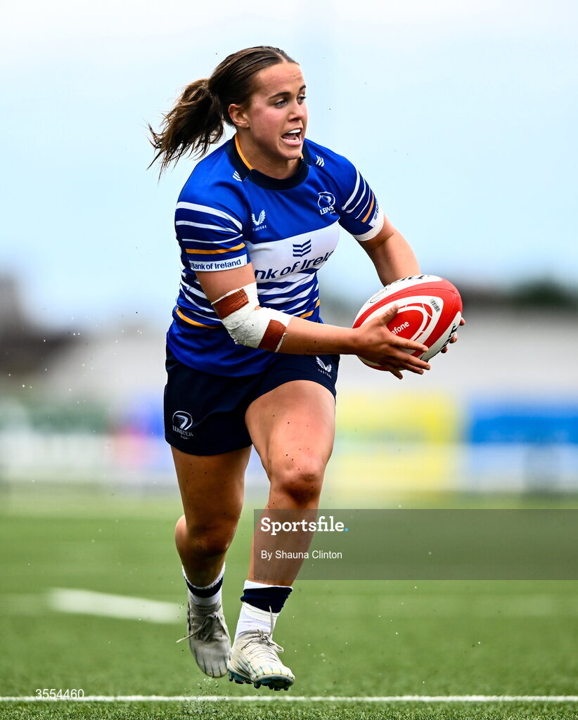 29 August 2026; Robyn O'Connor of Leinster during the Vodafone Womens Interprovincial Championship final match between Munster and Leinster at Dexcom Stadium in Galway. Photo by Shauna Clinton/Sportsfile