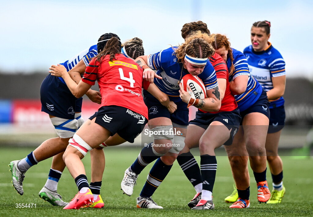 29 August 2026; Ruth Campbell of Leinster during the Vodafone Womens Interprovincial Championship final match between Munster and Leinster at Dexcom Stadium in Galway. Photo by Shauna Clinton/Sportsfile