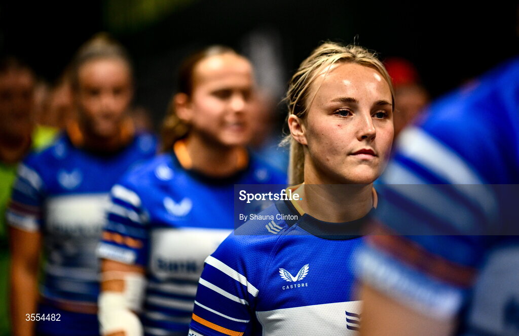 29 August 2026; Aoife Dalton of Leinster before the Vodafone Womens Interprovincial Championship final match between Munster and Leinster at Dexcom Stadium in Galway. Photo by Shauna Clinton/Sportsfile
