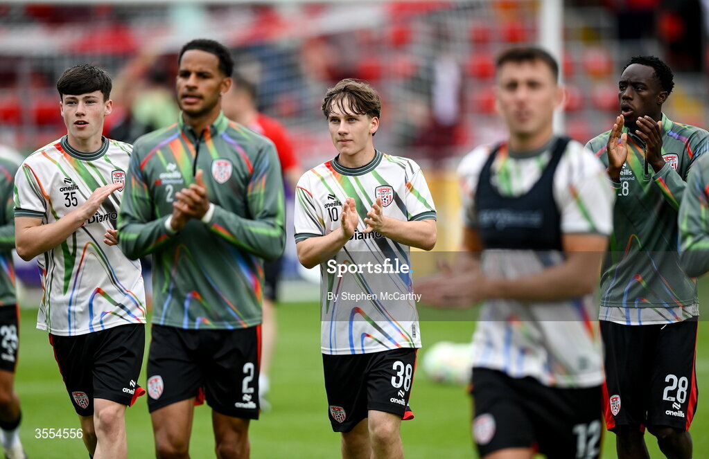30 August 2026; Yoann Prigent of Derry City before the SSE Airtricity Men’s Premier Division match between Derry City and Shamrock Rovers at The Ryan McBride Brandywell Stadium in Derry. Photo by Stephen McCarthy/Sportsfile