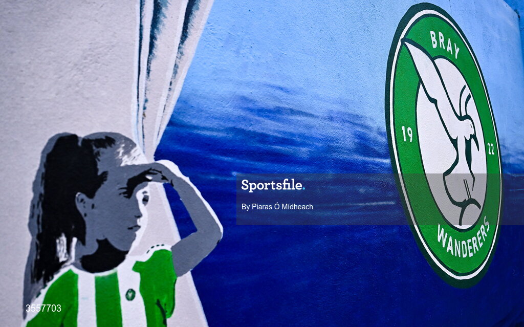 4 September 2026; A general view of a mural outside the ground before the SSE Airtricity Men’s First Division match between Bray Wanderers and Cork City at Carlisle Grounds in Bray, Wicklow. Photo by Piaras Ó Mídheach/Sportsfile