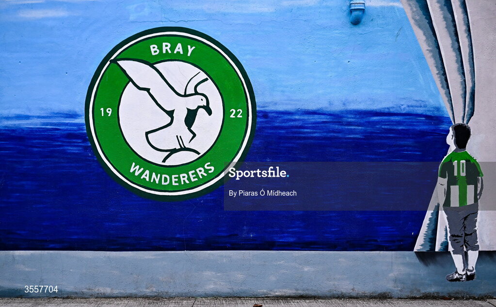 4 September 2026; A general view of a mural outside the ground before the SSE Airtricity Men’s First Division match between Bray Wanderers and Cork City at Carlisle Grounds in Bray, Wicklow. Photo by Piaras Ó Mídheach/Sportsfile