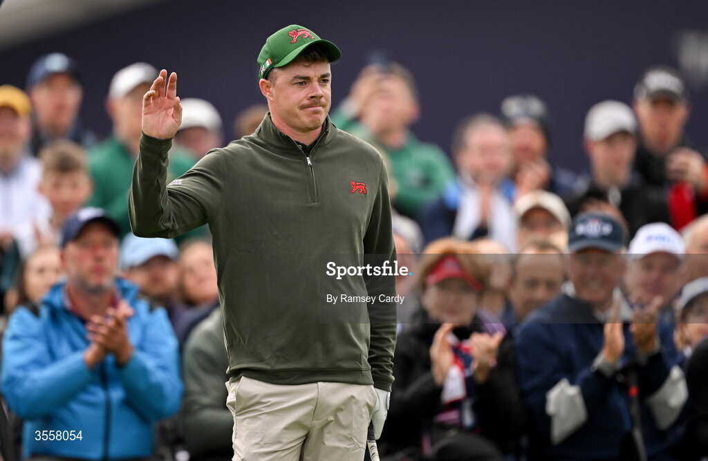5 September 2026; Stuart Grehan of Great Britain and Ireland during the foursomes matches on day one of the 51st Walker Cup at Lahinch Golf Club in Lahinch, Clare. Photo by Ramsey Cardy/Sportsfile