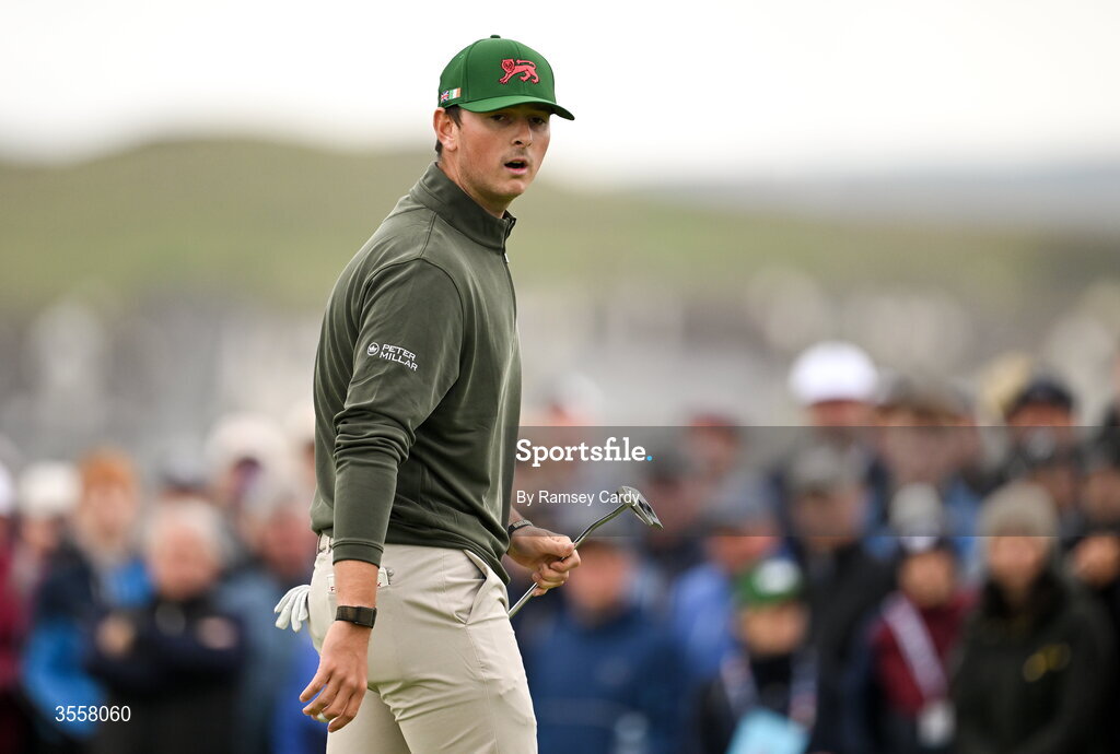 5 September 2026; Sam Easterbrook of Great Britain and Ireland during the foursomes matches on day one of the 51st Walker Cup at Lahinch Golf Club in Lahinch, Clare. Photo by Ramsey Cardy/Sportsfile