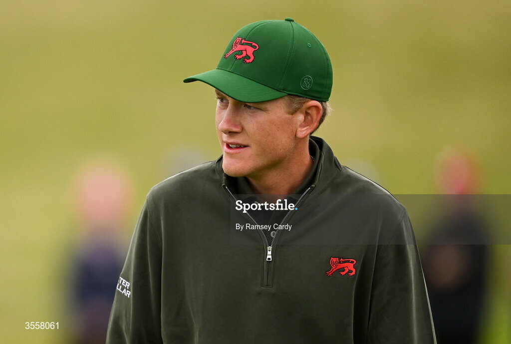 5 September 2026; Luke Poulter of Great Britain and Ireland during the foursomes matches on day one of the 51st Walker Cup at Lahinch Golf Club in Lahinch, Clare. Photo by Ramsey Cardy/Sportsfile