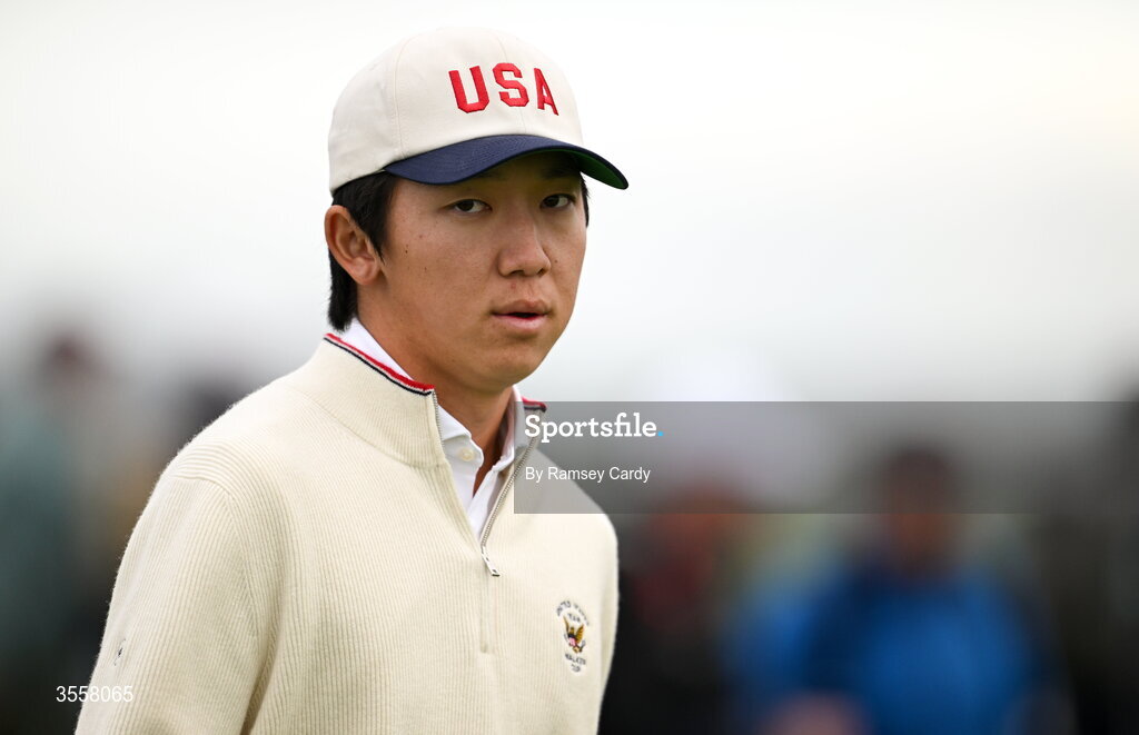 5 September 2026; Ethan Fang of USA during the foursomes matches on day one of the 51st Walker Cup at Lahinch Golf Club in Lahinch, Clare. Photo by Ramsey Cardy/Sportsfile