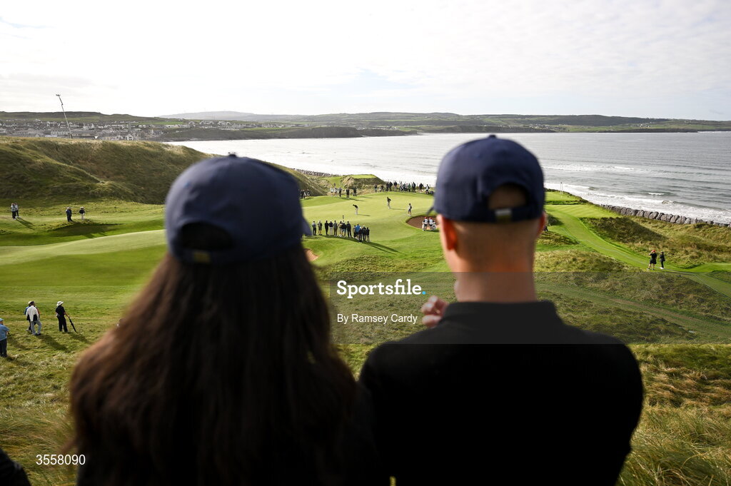 5 September 2026; A general view of the sixth green during the foursomes matches on day one of the 51st Walker Cup at Lahinch Golf Club in Lahinch, Clare. Photo by Ramsey Cardy/Sportsfile