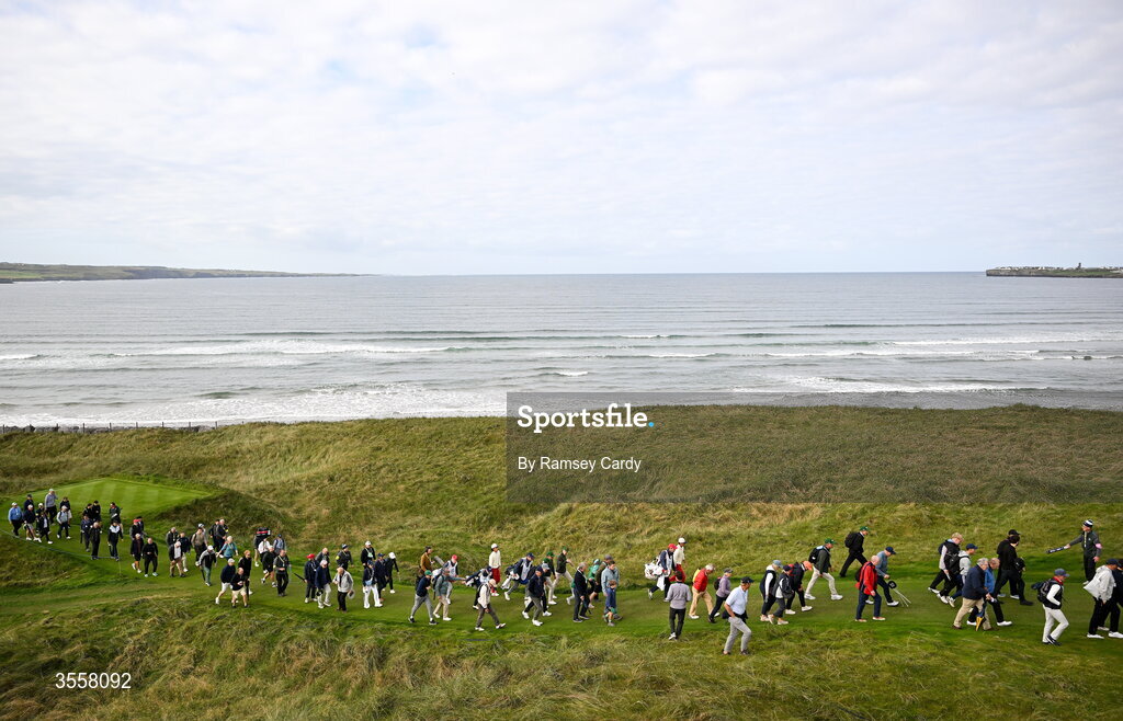 5 September 2026; Crowds during the foursomes matches on day one of the 51st Walker Cup at Lahinch Golf Club in Lahinch, Clare. Photo by Ramsey Cardy/Sportsfile