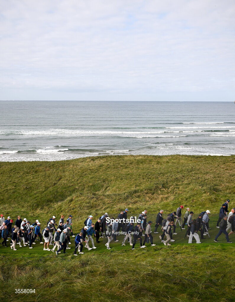 5 September 2026; Crowds during the foursomes matches on day one of the 51st Walker Cup at Lahinch Golf Club in Lahinch, Clare. Photo by Ramsey Cardy/Sportsfile