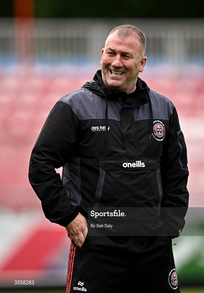 5 September 2026; Bohemians manager Alan Reynolds before the Club Orange Men’s FAI Cup quarter-final match between St Patrick's Athletic and Bohemians at Richmond Park in Dublin. Photo by Seb Daly/Sportsfile