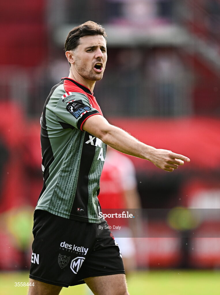 5 September 2026; Jordan Flores of Bohemians during the Club Orange Men’s FAI Cup quarter-final match between St Patrick's Athletic and Bohemians at Richmond Park in Dublin. Photo by Seb Daly/Sportsfile