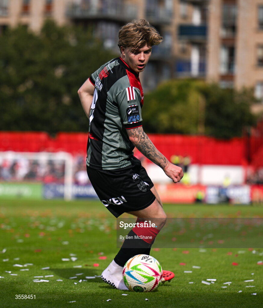 5 September 2026; Harry Vaughan of Bohemians during the Club Orange Men’s FAI Cup quarter-final match between St Patrick's Athletic and Bohemians at Richmond Park in Dublin. Photo by Ben McShane/Sportsfile