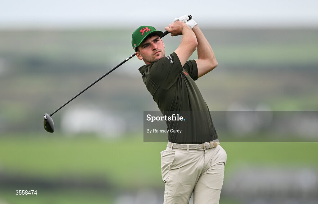 5 September 2026; Jack Whaley of Great Britain and Ireland during the singles matches on day one of the 51st Walker Cup at Lahinch Golf Club in Lahinch, Clare. Photo by Ramsey Cardy/Sportsfile