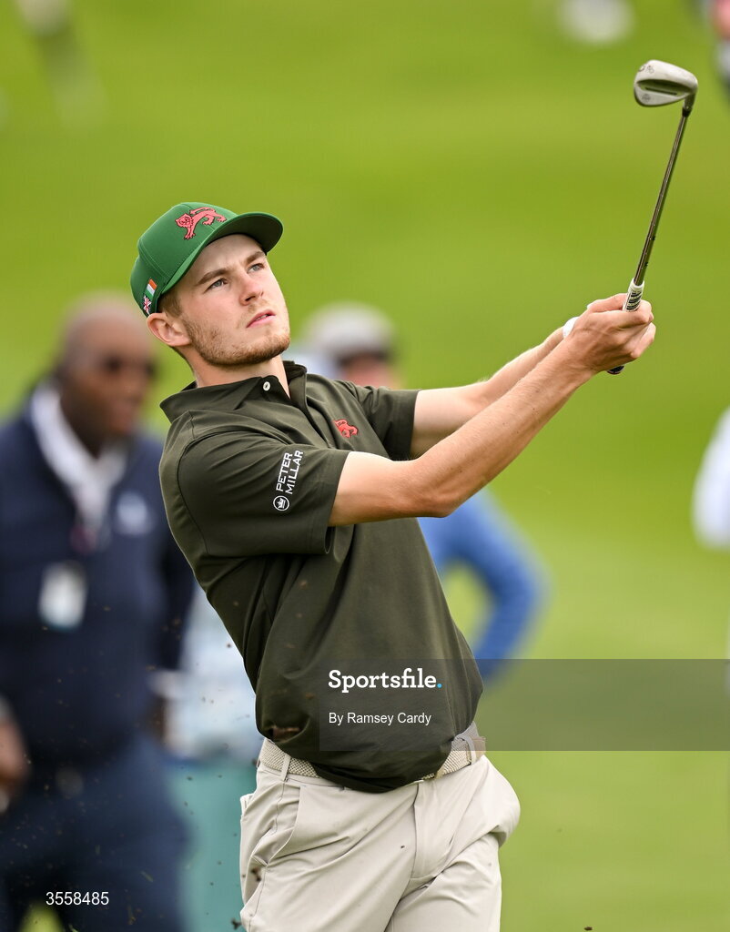 5 September 2026; Connor Graham of Great Britain and Ireland during the singles matches on day one of the 51st Walker Cup at Lahinch Golf Club in Lahinch, Clare. Photo by Ramsey Cardy/Sportsfile