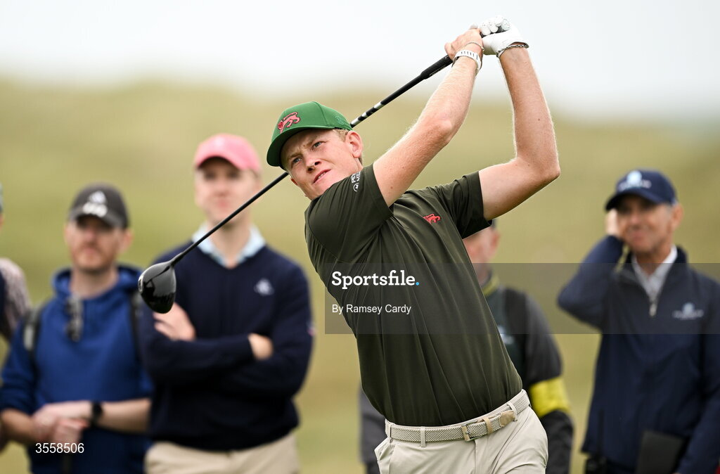 5 September 2026; Luke Poulter of Great Britain and Ireland during the singles matches on day one of the 51st Walker Cup at Lahinch Golf Club in Lahinch, Clare. Photo by Ramsey Cardy/Sportsfile
