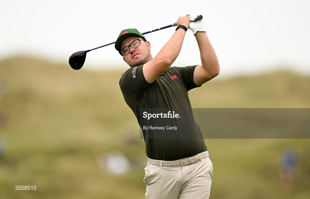5 September 2026; Eliot Baker of Great Britain and Ireland during the singles matches on day one of the 51st Walker Cup at Lahinch Golf Club in Lahinch, Clare. Photo by Ramsey Cardy/Sportsfile