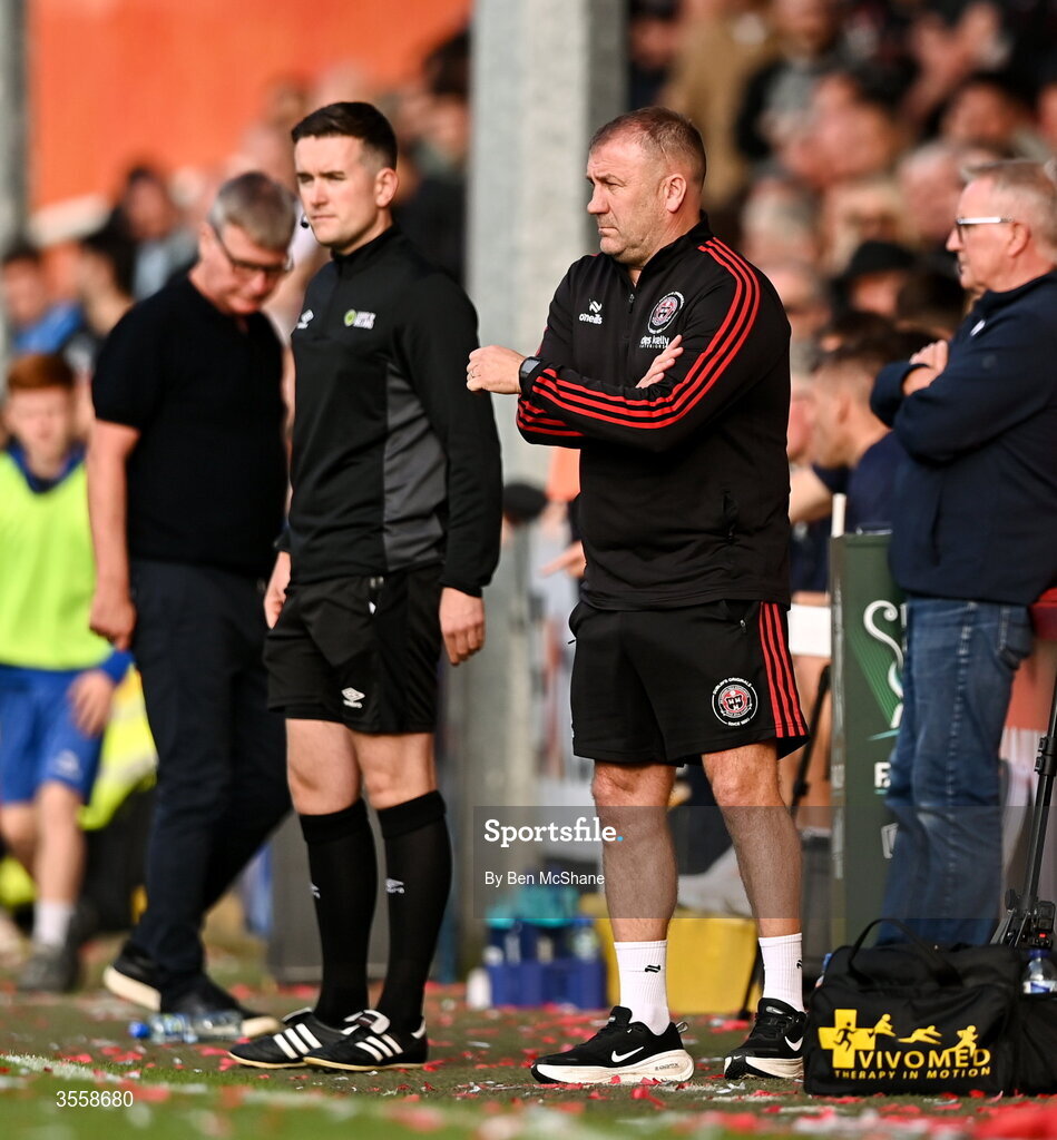 5 September 2026; Bohemians manager Alan Reynolds during the Club Orange Men’s FAI Cup quarter-final match between St Patrick's Athletic and Bohemians at Richmond Park in Dublin. Photo by Ben McShane/Sportsfile