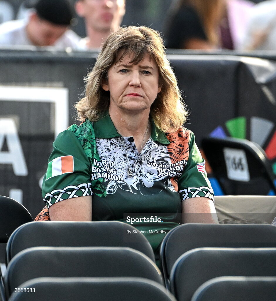 5 September 2026; Former boxer Deirdre Gogarty in attendance ahead of the undisputed super lightweight championship fight between Katie Taylor and Flora Pili at the Once Upon A Time fight night in Croke Park, Dublin. Photo by Stephen McCarthy/Sportsfile
